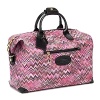 A gorgeous Missoni design adorns this beautiful duffel from Bric's.