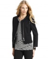 Faux-leather trim and an oversized zipper make this Vince Camuto jacket industrial-chic. (Clearance)
