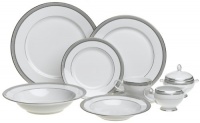 Mikasa Platinum Crown 45-Piece Dinnerware Set, Service for 8 Mikasa Platinum Crown 45-Piece Dinnerware Set, Service for 8