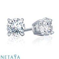 1/2 Ct. tw Diamond Stud Earrings in 14K White Gold (4-Prong, Round-Cut, I-J, I2-I3) 1/2 Ct. tw Diamond Stud Earrings in 14K White Gold (4-Prong, Round-Cut, I-J, I2-I3)