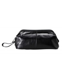 A leather shaving kit from Fossil upgrades his travel style with luxury detailing and flawless design. A leather shaving kit from Fossil upgrades his travel style with luxury detailing and flawless design.