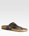 Thong sandal with embossed iconic logo detail.Leather upperRubber soleMade in Italy