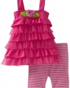 Sweet Heart Rose Baby-girls Infant Tiered Bike Short Set, Pink, 12 Months