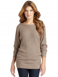 THE LOOKOpen weave design Round necklineLong dolman sleeves with ribbed cuffsRibbed hemTHE FITAbout 31 from shoulder to hemTHE MATERIALMerino wool/cottonCARE & ORIGINHand washImportedModel shown is 5'9 (175cm) wearing US size Small. THE LOOKOpen weave design Round necklineLong dolman sleeves with ribbed cuffsRibbed hemTHE FITAbout 31 from shoulder to hemTHE MATERIALMerino wool/cottonCARE & ORIGINHand washImportedModel shown is 5'9 (175cm) wearing US size Small.