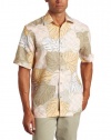 Cubavera Men's Short Sleeve Allover Leaf Print Shirt