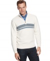 Stripes upgrade a cool-weather classic with this sweater from John Ashford.