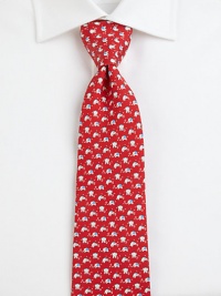 This silk tie will be a stylish conversation starter, thanks to its lively elephant print.SilkDry cleanMade in Italy This silk tie will be a stylish conversation starter, thanks to its lively elephant print.SilkDry cleanMade in Italy