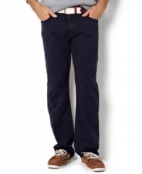 In a denim daze? Snap out of it with these straight-leg jeans from Nautica. In a denim daze? Snap out of it with these straight-leg jeans from Nautica.