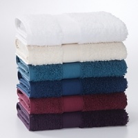 Exquisitely soft and in a wondrous array of colors, this towel is designed with superior quality. Embellished with decorative ribbed band. Exquisitely soft and in a wondrous array of colors, this towel is designed with superior quality. Embellished with decorative ribbed band.