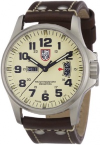 Luminox Field 42mm 1827 Ivory Dial Brown Leather Mens Watch Luminox Field 42mm 1827 Ivory Dial Brown Leather Mens Watch