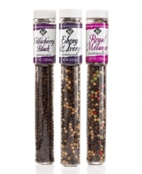 Enhance the flavors of your favorite meals with these gourmet peppercorns. Explore the rich tastes, sharp notes and bold aromas of each and fall in love with the peppercorns that professional chefs swear by. Enhance the flavors of your favorite meals with these gourmet peppercorns. Explore the rich tastes, sharp notes and bold aromas of each and fall in love with the peppercorns that professional chefs swear by.