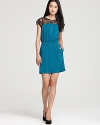 Trend-right lace adds textural contrast to Aqua's color-infused dress, an ultra-flattering choice for dinner or cocktails. Trend-right lace adds textural contrast to Aqua's color-infused dress, an ultra-flattering choice for dinner or cocktails.