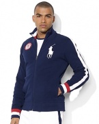 Designed to celebrate Team USA's participation in the 2012 Olympic Games, a full-zip jacket is crafted from comfortable lightweight fleece with bold country embroidery.