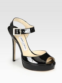 From the 24:7 Collection. Glazed patent leather platform design with a skinny heel and wide, adjustable ankle strap. Self-covered heel, 5 (125mm)Covered platform, 1 (25mm)Compares to a 4 heel (100mm)Patent leather upperLeather lining and solePadded insoleMade in Italy From the 24:7 Collection. Glazed patent leather platform design with a skinny heel and wide, adjustable ankle strap. Self-covered heel, 5 (125mm)Covered platform, 1 (25mm)Compares to a 4 heel (100mm)Patent leather upperLeather lining and solePadded insoleMade in Italy