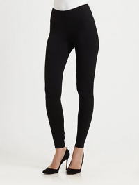 This soft, smooth knit pair features a flattering, wear everywhere length.Elastic waistbandInseam, about 2792% rayon/8% Lycra®Machine washMade in the USA This soft, smooth knit pair features a flattering, wear everywhere length.Elastic waistbandInseam, about 2792% rayon/8% Lycra®Machine washMade in the USA