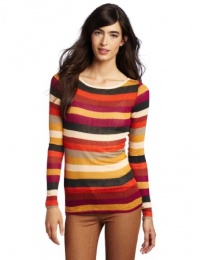 BCBGMAXAZRIA Women's Leah Boat Neck Long Sleeve Top BCBGMAXAZRIA Women's Leah Boat Neck Long Sleeve Top