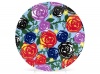 Q Squared 8-1/2-Inch Round Plate, Floral Collection, Roses