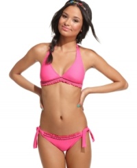 Tied & true: Hobie's smocked brief bottom features adjustable side ties for a cute, customizable look! Tied & true: Hobie's smocked brief bottom features adjustable side ties for a cute, customizable look!