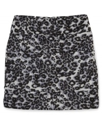 Style in a flash. The neutral-tone cheetah print on this skirt from BCX makes it a perfect basic for her on-the-go glamor.