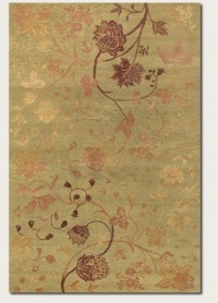 10' x 14' Area Rug Raspberry Floral Pattern in Sage Color 10' x 14' Area Rug Raspberry Floral Pattern in Sage Color