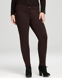 Try out this season's equestrian trend in sleek Eileen Fisher Plus riding pants--extra chic slipped into leather boots. Try out this season's equestrian trend in sleek Eileen Fisher Plus riding pants--extra chic slipped into leather boots.