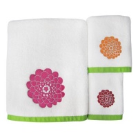 Allure Home Creations Stella Pink 100-Percent Cotton 3-Piece Towel Set Allure Home Creations Stella Pink 100-Percent Cotton 3-Piece Towel Set