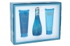 Cool Water By Davidoff For Women. Set-edt Spray 3.4 Ounces & Body Lotion 2.5 Ounces & Shower Gel 2.5 Ounces