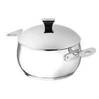 This stainless steel pot with lid is a modern kitchen essential: easy to clean, lightweight, and good looking. With an aluminum core that provides superior heat conduction, this pot delivers delicious results with every meal. This stainless steel pot with lid is a modern kitchen essential: easy to clean, lightweight, and good looking. With an aluminum core that provides superior heat conduction, this pot delivers delicious results with every meal.