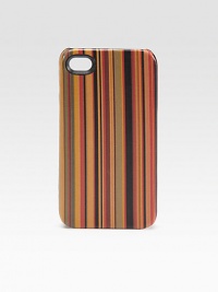 Multicolor striped leather snaps over your iPhone® for a stylish cover.Leather over polycarbonateMicrofiber lining2½W X 4½HImportedPlease note: iPhone® not included. Multicolor striped leather snaps over your iPhone® for a stylish cover.Leather over polycarbonateMicrofiber lining2½W X 4½HImportedPlease note: iPhone® not included.