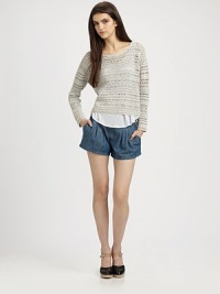 Delicately crocheted Italian cotton alludes to romantic elegance, creating an ethereal look. Bateau necklineAllover crocheted detailingLong sleevesCottonDry cleanImportedModel is 5'10 (177cm) wearing a US size Small. Delicately crocheted Italian cotton alludes to romantic elegance, creating an ethereal look. Bateau necklineAllover crocheted detailingLong sleevesCottonDry cleanImportedModel is 5'10 (177cm) wearing a US size Small.