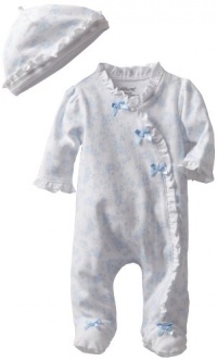 Little Me Baby-Girls Newborn Blue Floral Footie Little Me Baby-Girls Newborn Blue Floral Footie