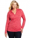 Lucky Brand Women's Plus-Size Paisley Fux Wrap Top