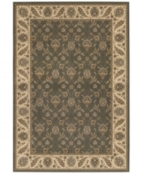 Soft, muted greens and earthy tones collect to create an intricately crafted Persian-inspired design in this Sedhan area rug from Couristan. Wilton-loomed of Couristan's own Courtron™ ultra-fine polypropylene to give this rug a thick pile, lustrous finish and ultimate durability. Soft, muted greens and earthy tones collect to create an intricately crafted Persian-inspired design in this Sedhan area rug from Couristan. Wilton-loomed of Couristan's own Courtron™ ultra-fine polypropylene to give this rug a thick pile, lustrous finish and ultimate durability.