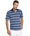 Under par but never sub-par, keep your look a cut above the rest with this stripe golf polo from Champions Tour.