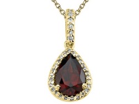Genuine Garnet Pendant by Effy Collection® in 14 kt Yellow Gold LIFETIME WARRANTY Genuine Garnet Pendant by Effy Collection® in 14 kt Yellow Gold LIFETIME WARRANTY