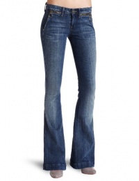 7 For All Mankind Women's Jiselle Zip Pocket Flare Jean in Kittenger 7 For All Mankind Women's Jiselle Zip Pocket Flare Jean in Kittenger