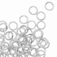 4mm Open Jump Rings 21 Gauge Silver Plated (100) 4mm Open Jump Rings 21 Gauge Silver Plated (100)