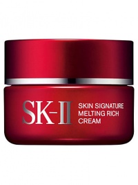 A rich cream that penetrates the skins surface while it melts and wraps your skin in a moisture veil. Skin becomes firmer, smoother and appears more radiant through hydration. 1.8 oz. A rich cream that penetrates the skins surface while it melts and wraps your skin in a moisture veil. Skin becomes firmer, smoother and appears more radiant through hydration. 1.8 oz.