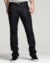 The Kane is a classic slim, straight leg jean with rich Raw wash and contrast embroidered accents.