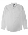Clean up your look. This button-front shirt form No Retreat is an updated take on your fave basic.