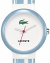 Lacoste Goa White and Blue Stripe Polyurethane Unisex Watch 2010541