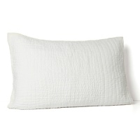 A silk border adds a textural luxury to this luminous Donna Karan sham--a simple way to infuse your boudoir with elegance. A silk border adds a textural luxury to this luminous Donna Karan sham--a simple way to infuse your boudoir with elegance.