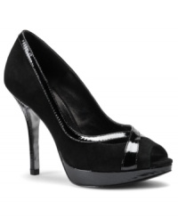 The Nora pumps by Isola pair suede with the most complementary fabrics for a sophisticated look that has the perfect amount of subtle shine. The Nora pumps by Isola pair suede with the most complementary fabrics for a sophisticated look that has the perfect amount of subtle shine.