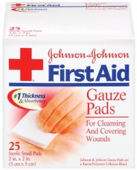 Johnson & Johnson 2 Inch x 2 Inch hospital Grade Gauze Pad, 25 Count (Pack of 2) Johnson & Johnson 2 Inch x 2 Inch hospital Grade Gauze Pad, 25 Count (Pack of 2)