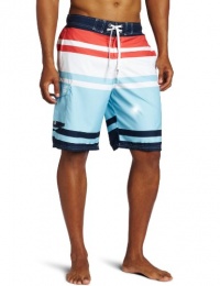 IZOD Men's Colorblock Stripe Swim Short