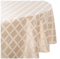 Lenox Laurel Leaf 70-by-104-Inch Oval Tablecloth, Ivory Lenox Laurel Leaf 70-by-104-Inch Oval Tablecloth, Ivory