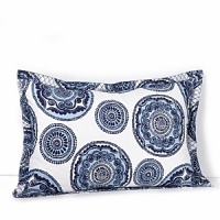 India's biggest city inspires this vibrant sham from John Robshaw. Small and large medallions spin around abstracted, stylized poppies in indigo and phthalo blue to represent the people, cars and trucks on the streets of Mumbai swerving around each other with nearly choreographed grace. India's biggest city inspires this vibrant sham from John Robshaw. Small and large medallions spin around abstracted, stylized poppies in indigo and phthalo blue to represent the people, cars and trucks on the streets of Mumbai swerving around each other with nearly choreographed grace.