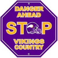 NFL Minnesota Vikings Stop Sign NFL Minnesota Vikings Stop Sign
