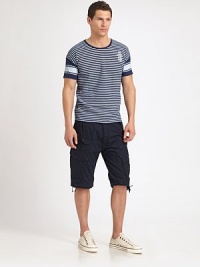 Allover stripes add definition and character to this classic cotton crewneck.CrewneckCottonMachine washImported Allover stripes add definition and character to this classic cotton crewneck.CrewneckCottonMachine washImported