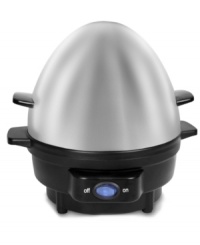 Get egged on! Making eggs for breakfast has just been revolutionized with this wonder tool, which preps soft-, medium- and hard-boiled eggs in under 12 minutes. Holding up to 7 eggs at once, this morning essential also includes a nonstick poaching tray, so you can expand your culinary repertoire. 1-year warranty. Get egged on! Making eggs for breakfast has just been revolutionized with this wonder tool, which preps soft-, medium- and hard-boiled eggs in under 12 minutes. Holding up to 7 eggs at once, this morning essential also includes a nonstick poaching tray, so you can expand your culinary repertoire. 1-year warranty.